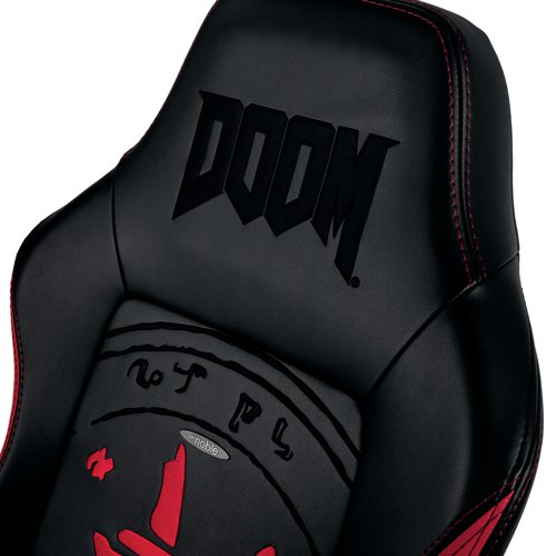 noblechairs HERO Gaming Chair DOOM Edition Black/Red GC-02G-NC Office Chairs CK50377
