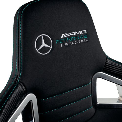 The noblechairs EPIC is a one of a kind luxury gaming chair. The EPIC Mercedes-AMG Petronas Formula One Team Edition Gaming Chair is the result of extensive R&D between noblechairs and Mercedes-AMG Petronas Formula One Team. The chair has vegan-friendly leather that is UV fade-resistant, tear-proof, durable, abrasion-resistant, hydrolysis resistant, fire-resistant and easy to clean. The 4D armrests offer maximum adjustability across four directions along with an adjustable lumbar support and an integrated rocking mechanism. The five-point base is made of a powder-coated aluminium and has special casters and supports a weight of up to 120kg.