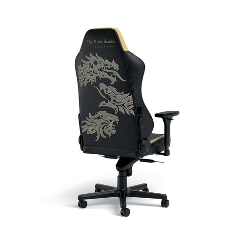 The noblechairs HERO is an ergonomic and feature-rich gaming chair that offers consistent comfort, even after prolonged hours of working or gaming at your desk. Inspired by The Elder Scrolls Online universe, this special edition embodies the world of Tamriel with the three factions and Daedric sigils featured. With integrated adjustable lumbar support, 4D padded armrests with soft PU coating and lockable tilting mechanism. The wide backrest can be reclined from the upright 90 degree to a relaxing 125 degree. The chair supports weights up to 150kg.