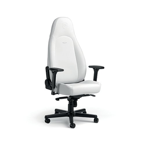 The noblechairs ICON is an ergonomic and feature-rich gaming chair that offers consistent comfort, even after prolonged hours of working or gaming at your desk. Upholstered in a hybrid, white fabric with fully adjustable ergonomics, dense cold foam padding and breathable fabric. Featuring 4D armrests, rocking mechanism, adjustable backrest, durable gas lift (Safety Class 4) and a strong 5-point base made of solid aluminium. The chair supports weights up to 150kg.