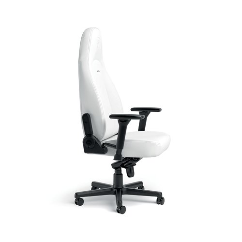 The noblechairs ICON is an ergonomic and feature-rich gaming chair that offers consistent comfort, even after prolonged hours of working or gaming at your desk. Upholstered in a hybrid, white fabric with fully adjustable ergonomics, dense cold foam padding and breathable fabric. Featuring 4D armrests, rocking mechanism, adjustable backrest, durable gas lift (Safety Class 4) and a strong 5-point base made of solid aluminium. The chair supports weights up to 150kg.