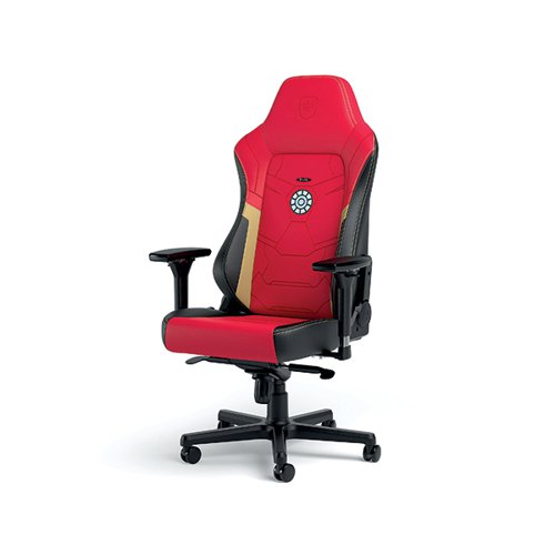The noblechairs HERO is an ergonomic and feature-rich gaming chair that offers consistent comfort, even after prolonged hours of working or gaming at your desk. Officially licenced Iron Man design including Arc Reactor and metal-like finish. With integrated adjustable lumbar support, 4D padded armrests and lockable tilting mechanism. Additionally, the noblechairs HERO Iron Man Edition can be reclined from the upright 90 degree right down to 125 degree, granting you 35 degrees of angles to experiment with. There is a degree of recline for you. The chair supports weights up to 150kg.