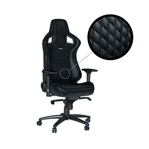 noblechairs EPIC Gaming Chair Real Leather Black GC-005-NC