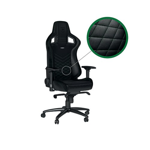 noblechairs EPIC Gaming Chair Faux Leather Black/Green GC-009-NC Office Chairs CK80031