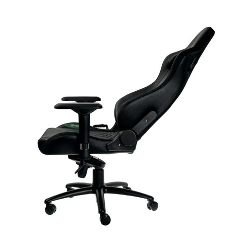 The noblechairs EPIC is a one of a kind luxury gaming chair. With a vegan faux leather cover, premium design, high-precision manufacturing plus ample features and adjustment options. There is also a premium cushion set included. An advanced rocking mechanism, that allows for rocking the chairs up to 14 degrees, is accompanied by softly cushioned 4D armrests made of polyurethane, 360-degree swivel rotation, flexibly adjustable seat height via a safety class 4 gas lift and a sturdy steel frame mounted on a durable five-star-base made of pure aluminium.