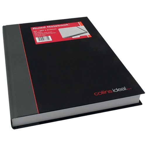 Collins Ideal Feint Ruled Casebound Notebook 384 Pages A4 6448