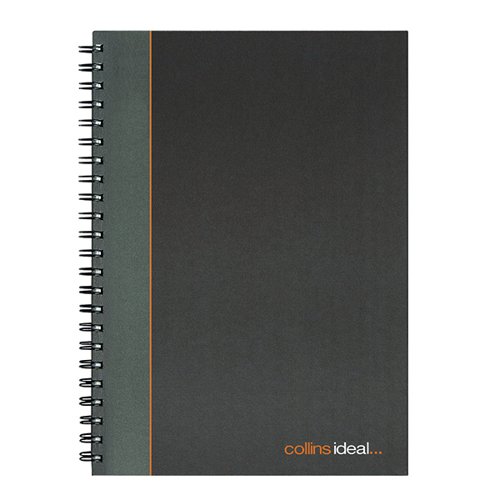 Collins Ideal Feint Ruled Wirebound Notebook A4 6428W BLACK