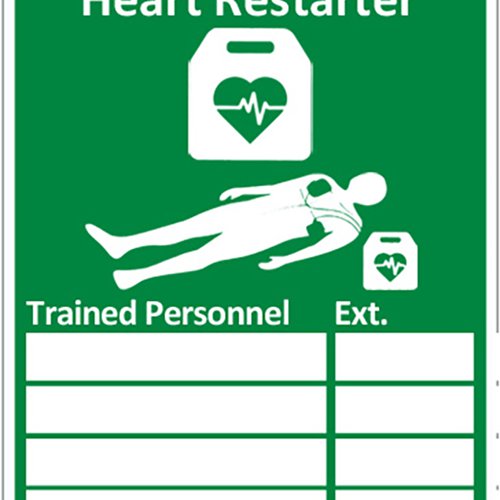 Click Medical AED Trained Personnel Sign