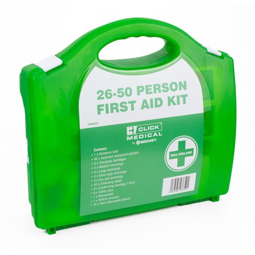 Click Medical 26-50 Person Hsa Irish First Aid Kit with Eyewash