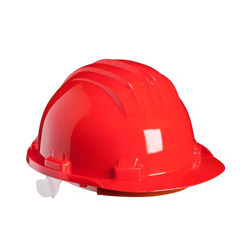 Climax Wheel Ratchet Safety Helmet Red