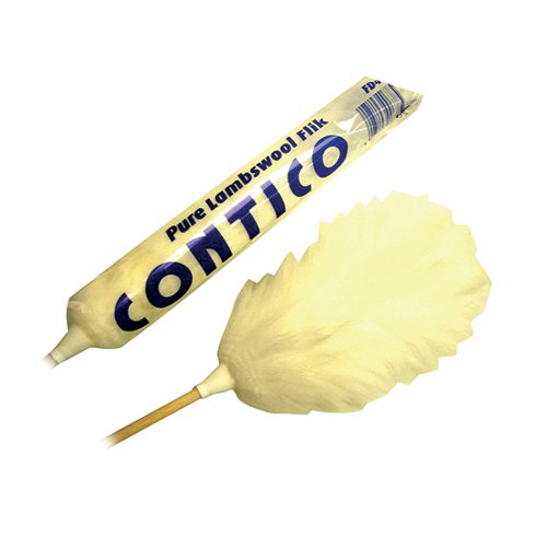 White 48 Inch Flick Duster (Traditional lambswool construction) RTC