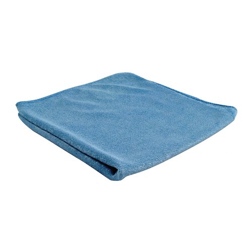 2Work Microfibre Cloth 400x400mm Blue (Pack of 10) CNT01262 CNT01262
