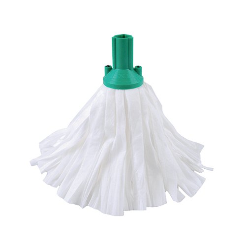 Exel Big White Mop Head Green (Pack of 10) 102199GN