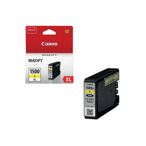 CO00391 Canon PGI-1500XL Inkjet Cartridge High Yield Yellow 9195B001