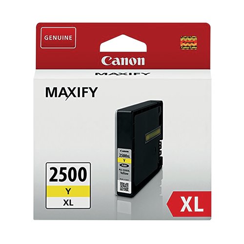 Get the best from your Canon MAXIFY printer with this genuine PGI-2500XL inkjet cartridge. It's packed with high quality DRHD pigment ink to deliver crisp text and graphics - perfect for business documents. As a genuine Canon consumable, it ensures reliable operation and high print yields.