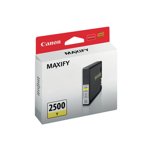 Canon PGI-2500Y Inkjet Cartridge Yellow 9303B001 CO00533 Buy online at Office 5Star or contact us Tel 01594 810081 for assistance