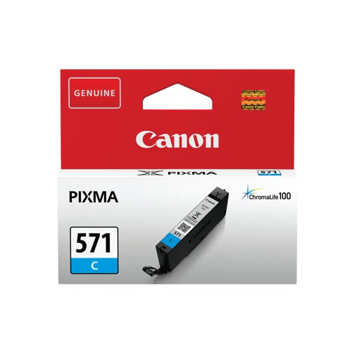 Canon CLI-571C Inkjet Cartridge Cyan 0386C001 - Canon - CO03294 - McArdle Computer and Office Supplies