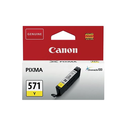 Canon CLI-571Y Inkjet Cartridge Yellow 0388C001 CO03297