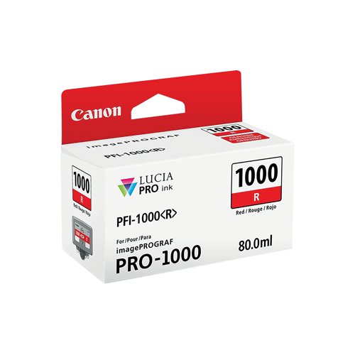 Canon PFI-1000R Inkjet Cartridge Red 0554C001