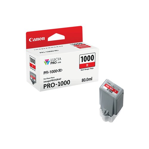 Canon PFI-1000R Inkjet Cartridge Red 0554C001 - Canon - CO04500 - McArdle Computer and Office Supplies