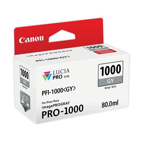 Canon PFI-1000GY Inkjet Cartridge Grey 0552C001 CO04652 Buy online at Office 5Star or contact us Tel 01594 810081 for assistance