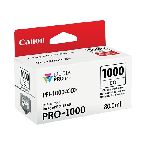 Canon PFI-1000CO Inkjet Cartridge Chroma Optimizer Clear 0556C001 CO04662 Buy online at Office 5Star or contact us Tel 01594 810081 for assistance