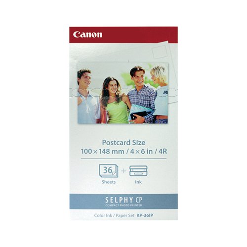 Canon KP-36IP Colour Inkjet Cartridge and 100x148mm Paper Set 36 Sheets  7737A001