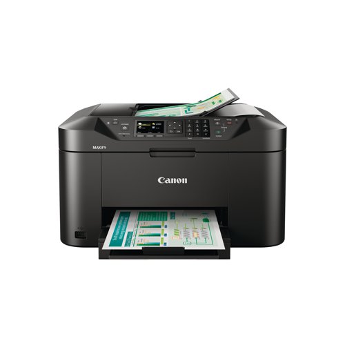 CO05124 | Delivering exceptionally high-quality printing, the Maxify MB2150 inkjet printer is a highly economical multifunctional machine ideal for use at home or at the office. Quick printing times and smartphone compatibility, Wi-Fi connectivity, plus print from and scan to smart devices this printer combines productivity with versatility - printing, copying, scanning and fax functionality. Comes with a large 250-sheet paper cassette and 50-sheet ADF feeder with auto duplex printing. Features an easy to use 6.2cm touch screen. Supplied with in-box inks.