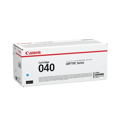 Canon 040C Toner Cartridge Cyan 0458C001 - Canon - CO05822 - McArdle Computer and Office Supplies