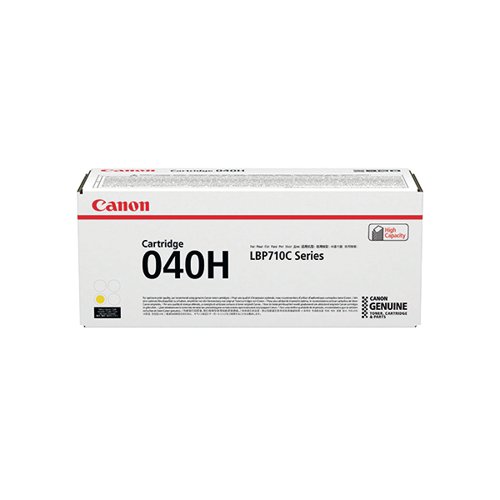 Canon 040H Toner Cartridge High Yield Yellow 0455C001
