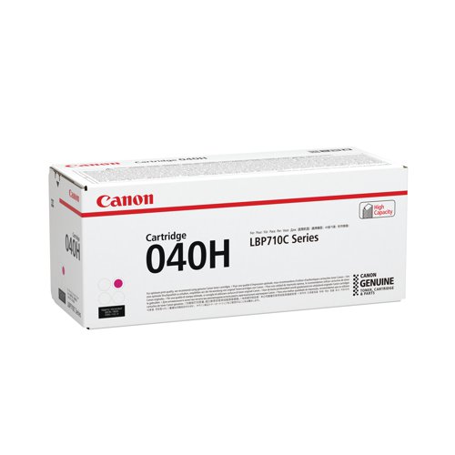 Canon 040H Toner Cartridge High Yield Magenta 0457C001 CO05825 Buy online at Office 5Star or contact us Tel 01594 810081 for assistance
