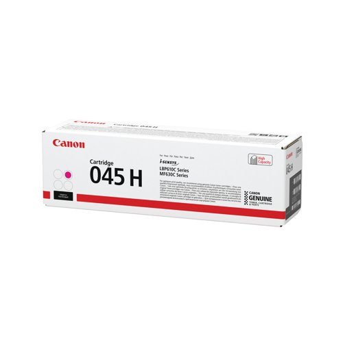 Canon 045H Toner Cartridge High Yield Magenta 1244C002 CO07372 Buy online at Office 5Star or contact us Tel 01594 810081 for assistance