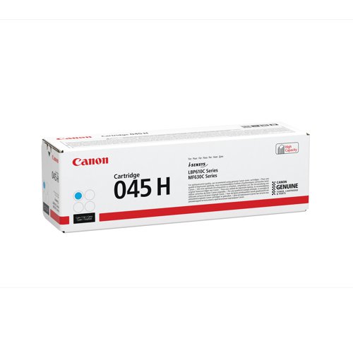 Canon 045H Toner Cartridge High Yield Cyan 1245C002 Toner CO07375