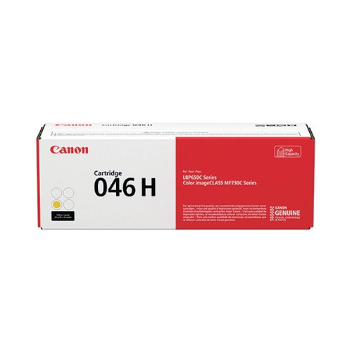 Canon 046HY Yellow High Capacity Laser Toner Cartridge 1251C002