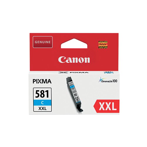 Canon CLI-581XXL C Inkjet Cartridge Extra High Yield Cyan 1995C001