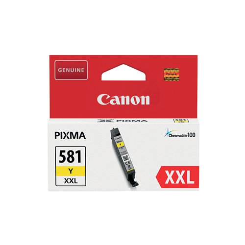 Canon CLI-581XXL Y Inkjet Cartridge Extra High Yield Yellow 1997C001