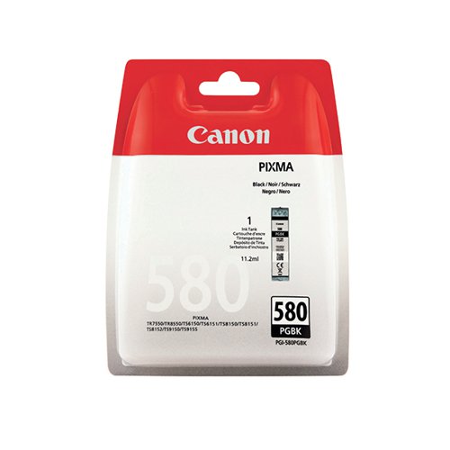 Canon PGI-580BK Inkjet Cartridge Pigment Black 2078C001 Inkjet Cartridges CO08706