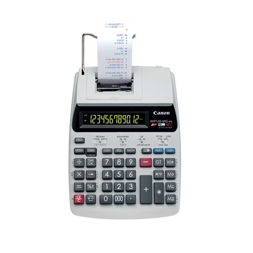 Canon MP120-MG 12 Digit Printing Calculator White 2289C001