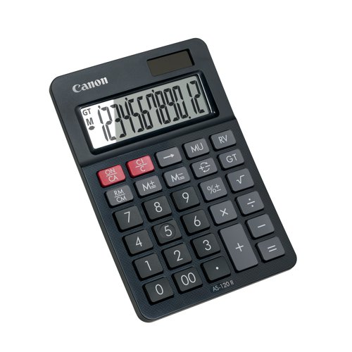 Canon AS-120 II 12 Digit Desktop Calculator Black 4722C002 - CO10853