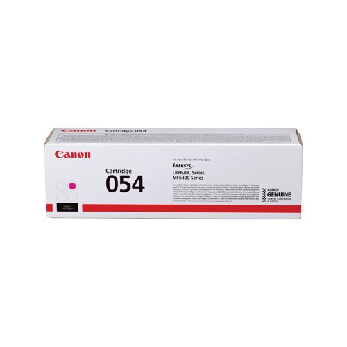 Canon 054 Laser Toner Cartridge Magenta (1200 page capacity) 3022C002