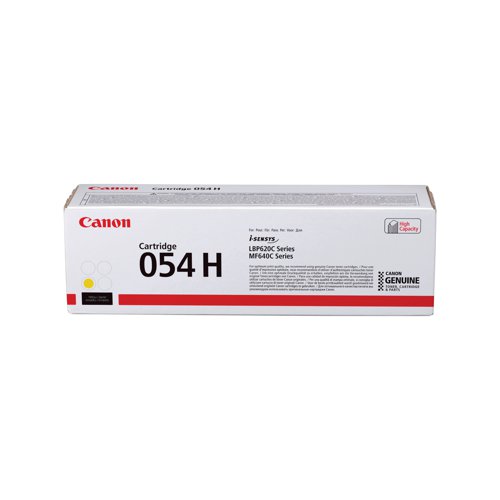 Canon 054 High Yield Laser Toner Cartridge Yellow 3025C002