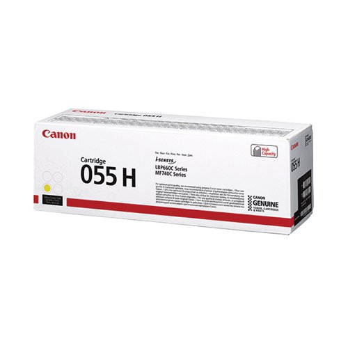 Canon 055 High Yield Laser Toner Cartridge Yellow 3017C002
