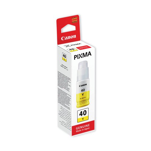 Canon GI-40Y Inkjet Cartridge Yellow 3402C001 CO13413 Buy online at Office 5Star or contact us Tel 01594 810081 for assistance