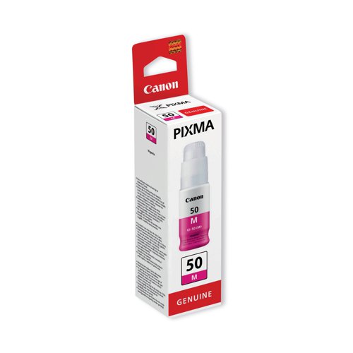 Canon GI-50M Inkjet Cartridge Magenta 3404C001 CO13419 Buy online at Office 5Star or contact us Tel 01594 810081 for assistance