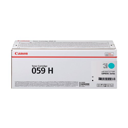 Canon 059H Cyan High Yield Laser Toner Cartridge 3626C001