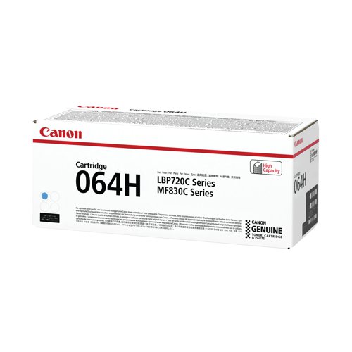CO18254 Canon 064H Toner Cartridge High Yield Cyan 4936C001