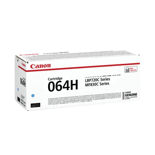 Canon 064H Toner Cartridge High Yield Cyan 4936C001 Toner CO18254