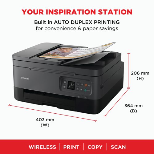 Canon PIXMA TS7450i 3-in-1 A4 Colour Wireless Inkjet Photo Printer Black 5449C008 CO19252 Buy online at Office 5Star or contact us Tel 01594 810081 for assistance