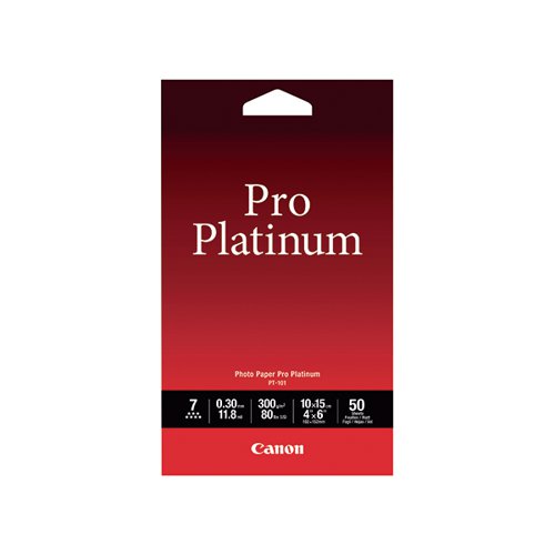 Canon Pro Platinum Photo Paper 4x6 Inch (Pack of 50) 2768B014 CO57526 Buy online at Office 5Star or contact us Tel 01594 810081 for assistance