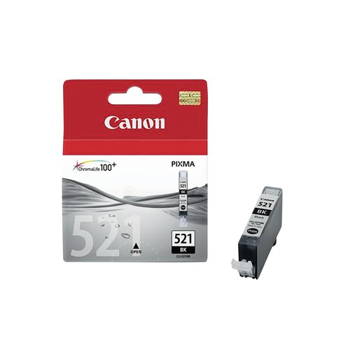 Canon CLI-521BK Inkjet Cartridge Black 2933B001